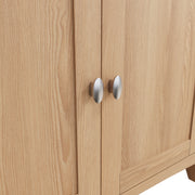 Georgia Natural Oak 2 Door 2 Drawer Small Sideboard - The Oak Bed Store