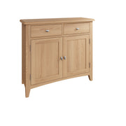 Georgia Natural Oak 2 Door 2 Drawer Small Sideboard - The Oak Bed Store