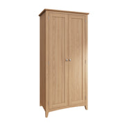 Georgia Natural Oak 2 Door Full Hanging Double Wardrobe - B GRADE - The Oak Bed Store