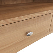 Georgia Natural Oak Corner TV Unit - The Oak Bed Store
