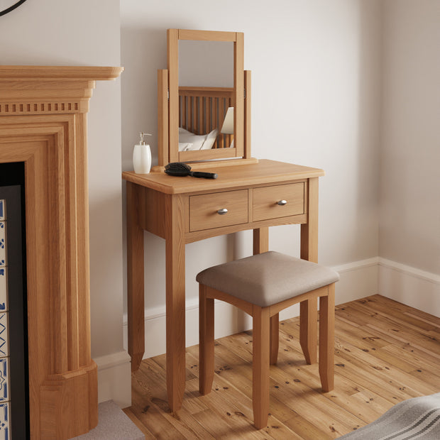 Georgia Natural Oak Dressing Table - The Oak Bed Store