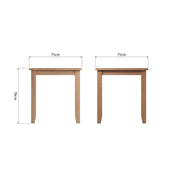 Georgia Natural Oak Fixed Top Table - The Oak Bed Store