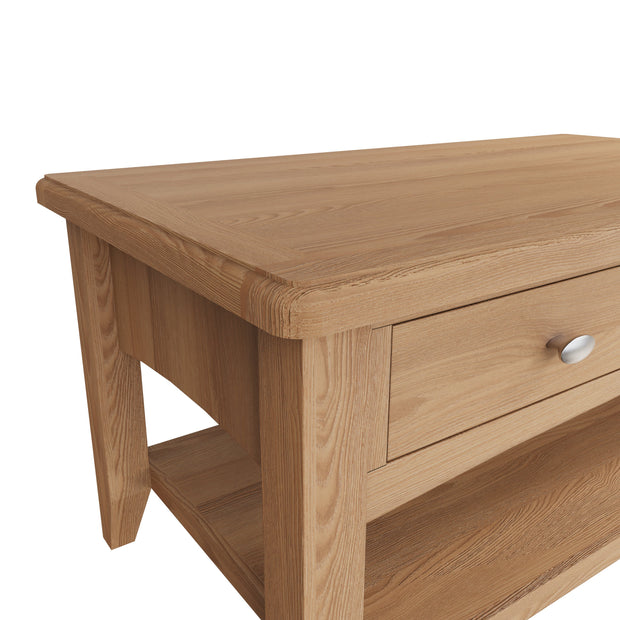 Georgia Natural Oak Large Coffee Table - The Oak Bed Store
