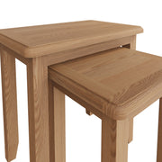 Georgia Natural Oak Nest of 2 Tables - The Oak Bed Store