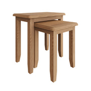Georgia Natural Oak Nest of 2 Tables - The Oak Bed Store