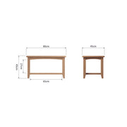 Georgia Natural Oak Small Coffee Table - The Oak Bed Store