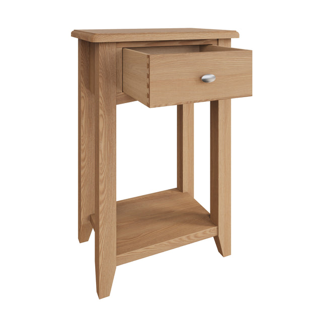 Georgia Natural Oak Telephone Table - The Oak Bed Store