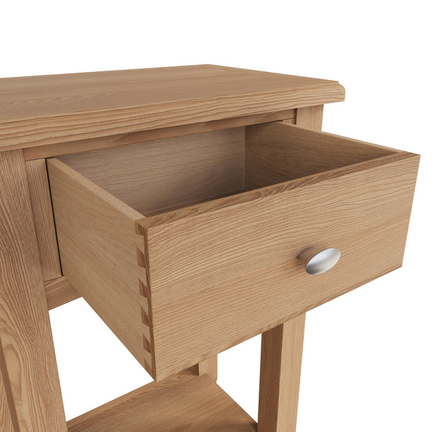 Georgia Natural Oak Telephone Table - The Oak Bed Store