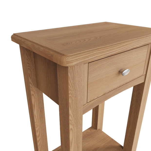 Georgia Natural Oak Telephone Table - The Oak Bed Store