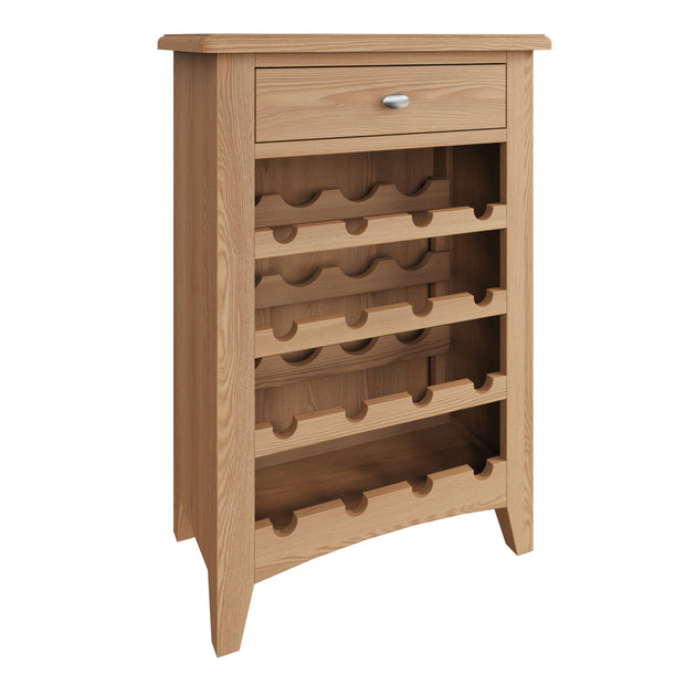 Georgia Natural Oak Wine Cabinet - The Oak Bed Store