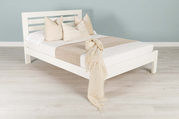 Goodwood Soft White Solid Wood Bed Frame - 5ft King Size - The Oak Bed Store