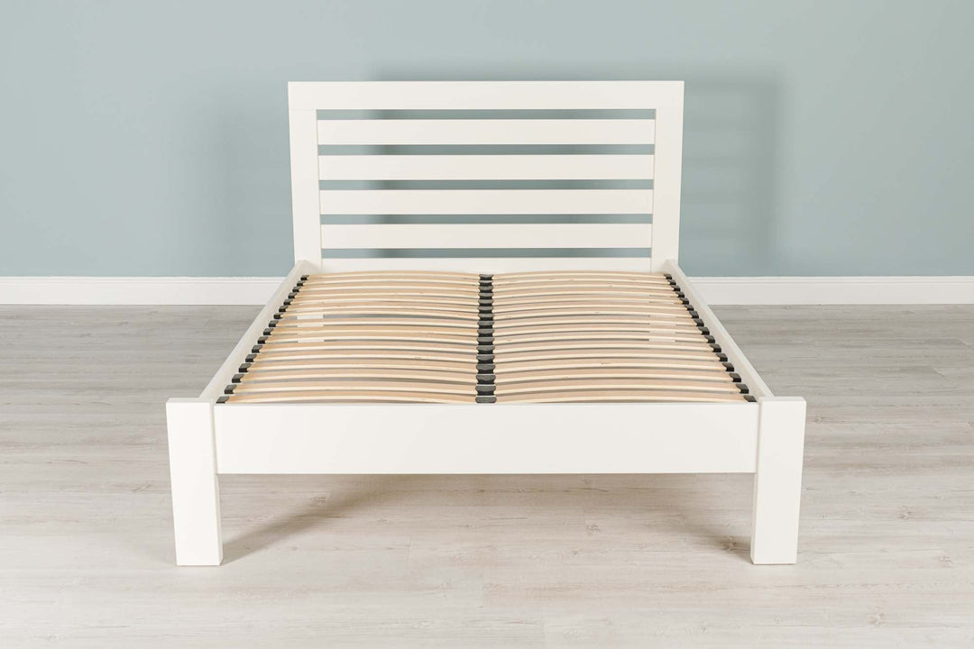 Goodwood Soft White Solid Wood Bed Frame - 5ft King Size - The Oak Bed Store