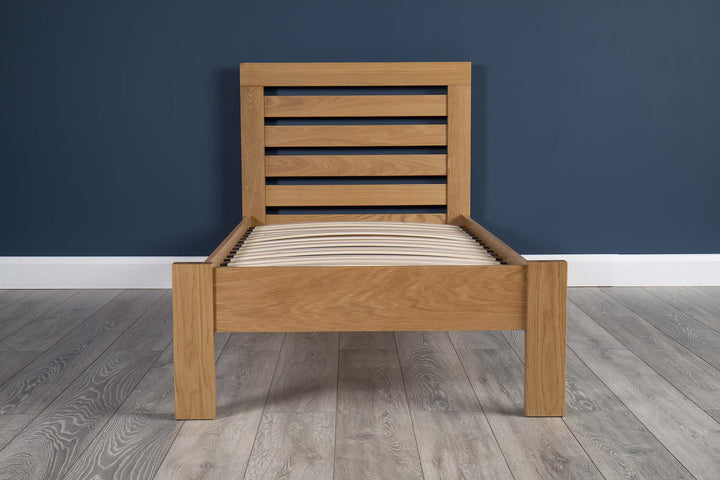 Goodwood Solid Natural Oak Bed Frame - 3ft Single - The Oak Bed Store