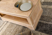 Hampshire White Washed Natural Oak Coffee Table - The Oak Bed Store