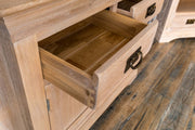 Hampshire White Washed Natural Oak Small Sideboard - The Oak Bed Store