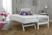 Heywood Soft White Solid Wood Guest Bed - 2ft6 Small Single - The Oak Bed Store