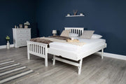 Heywood Soft White Solid Wood Guest Bed - 3ft Single - The Oak Bed Store