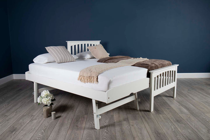 Heywood Soft White Solid Wood Guest Bed - 3ft Single - The Oak Bed Store