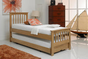Heywood Solid Natural Oak Guest Bed - 2ft6 Small Single - The Oak Bed Store