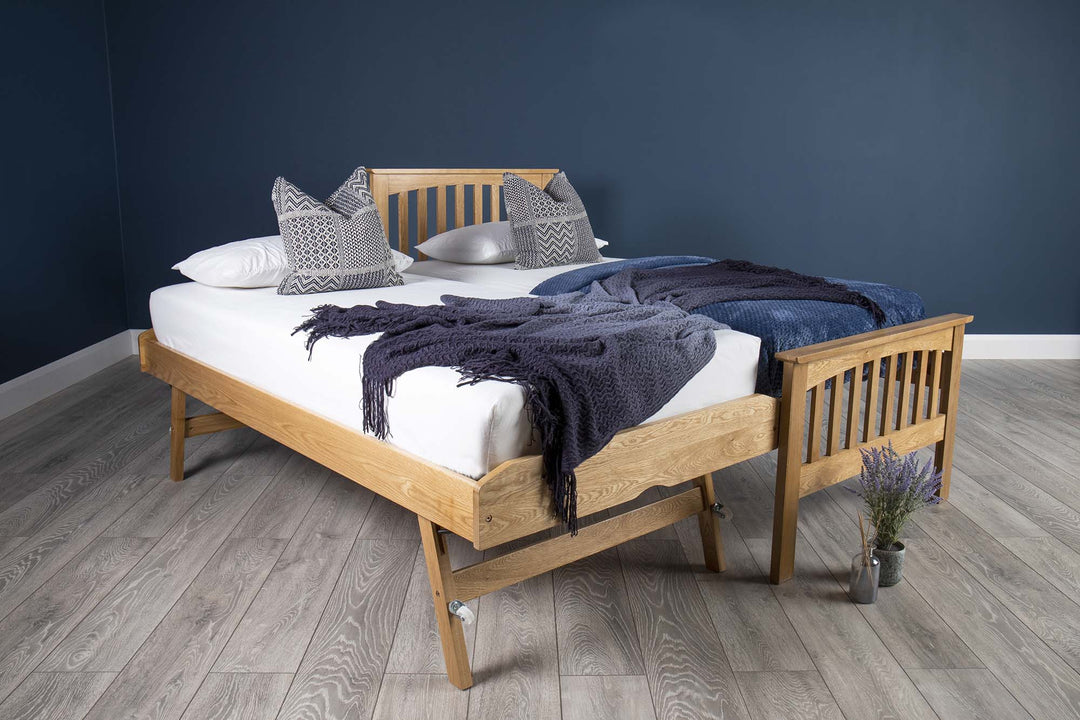 Heywood Solid Natural Oak Guest Bed - 3ft Single - The Oak Bed Store