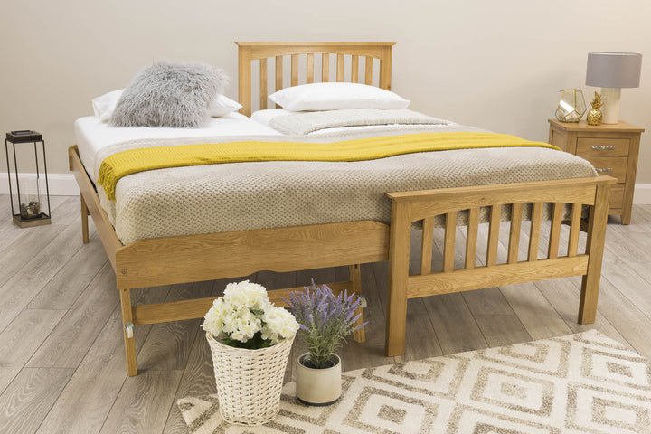 Heywood Solid Natural Oak Guest Bed - 3ft Single - The Oak Bed Store