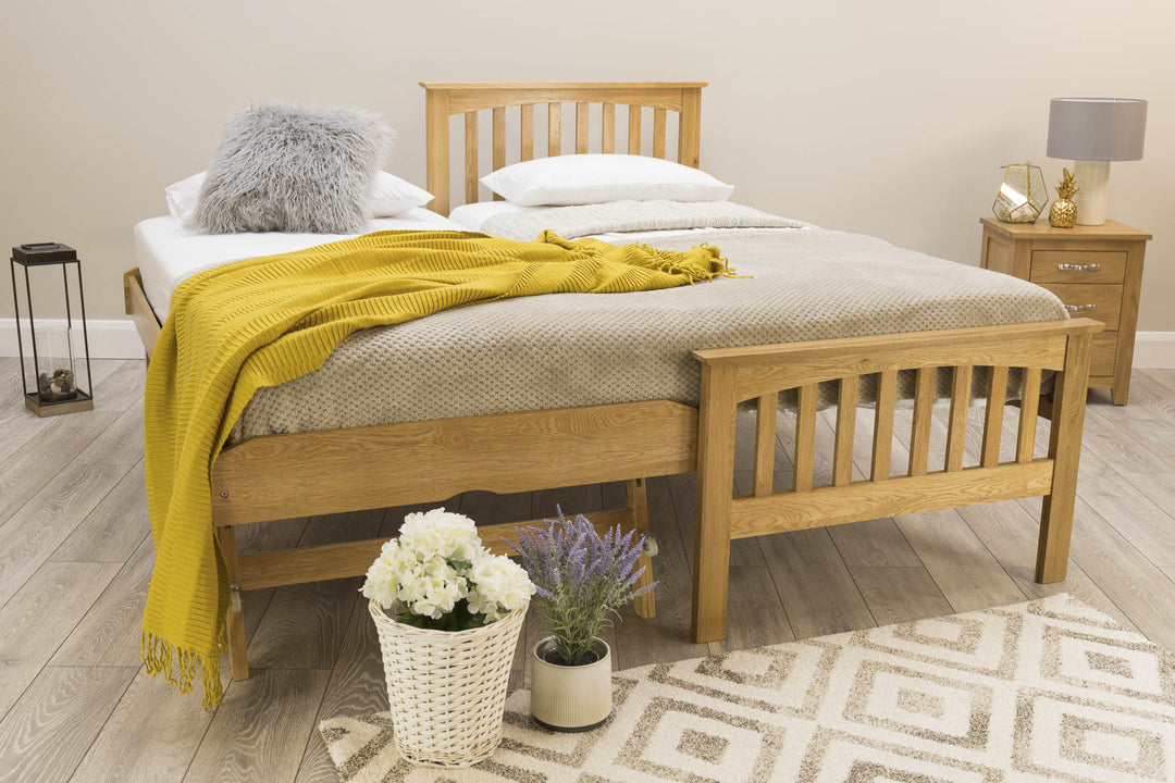 Heywood Solid Natural Oak Guest Bed - 3ft Single - The Oak Bed Store