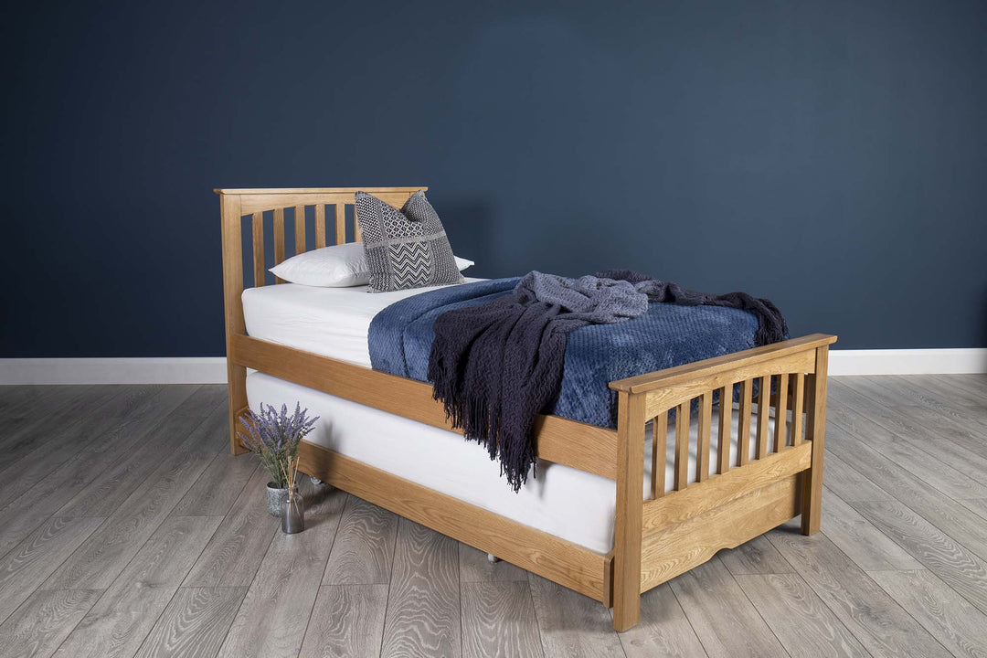 Heywood Solid Natural Oak Guest Bed - 3ft Single - B GRADE - The Oak Bed Store