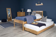 Heywood Solid Natural Oak Guest Bed (Low Foot End) - 3ft Single - The Oak Bed Store