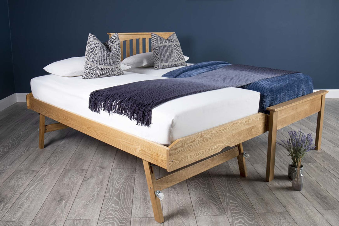 Heywood Solid Natural Oak Guest Bed (Low Foot End) - 3ft Single - The Oak Bed Store