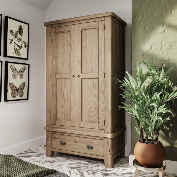 Howten 2 Door Double Wardrobe - The Oak Bed Store
