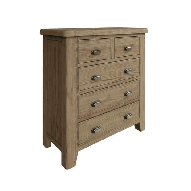 Howten 2 Over 3 Drawer Chest of Drawers - The Oak Bed Store