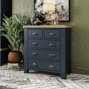 Howten 2 Over 3 Drawer Chest of Drawers - The Oak Bed Store
