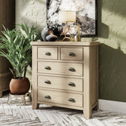 Howten 2 Over 3 Drawer Chest of Drawers - The Oak Bed Store