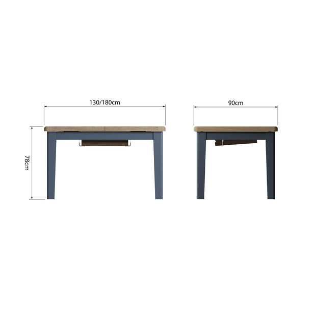 Howten Butterfly Extending Dining Table - 1.3m - The Oak Bed Store