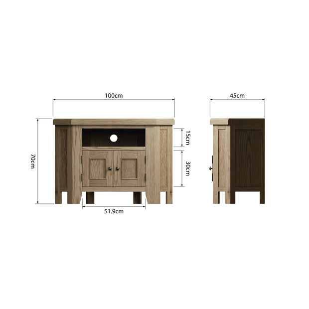 Howten Corner TV Unit - The Oak Bed Store