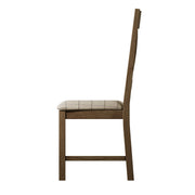 Howten Cross Back Dining Chair - Natural Check (Set of 2) - The Oak Bed Store