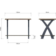 Howten Cross Leg Bar Table - The Oak Bed Store