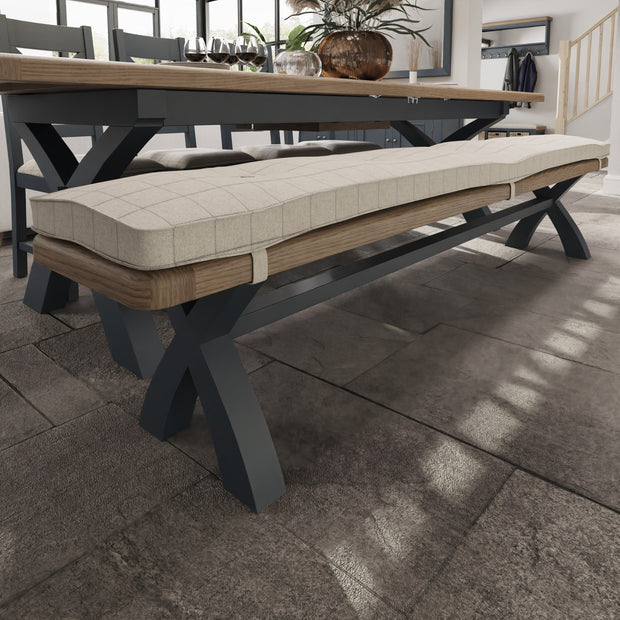 Howten Cross Leg Dining Bench - 2.0m - The Oak Bed Store