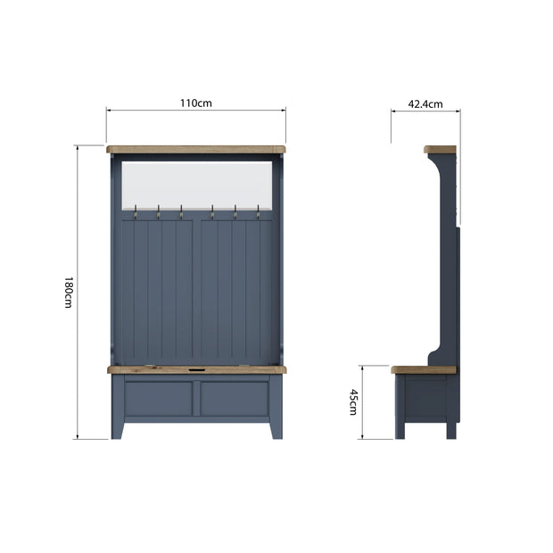 Howten Hall Bench Unit - The Oak Bed Store