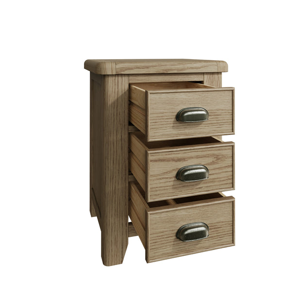 Howten Large 3 Drawer Bedside Table - The Oak Bed Store