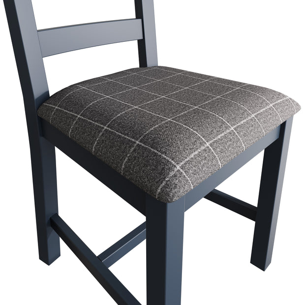 Howten Slatted Dining Chair - Grey Check (Set of 2) - The Oak Bed Store