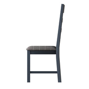 Howten Slatted Dining Chair - Grey Check (Set of 2) - The Oak Bed Store