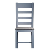 Howten Slatted Dining Chair - Grey Check (Set of 2) - The Oak Bed Store