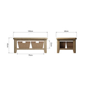 Howten Standard Coffee Table - The Oak Bed Store