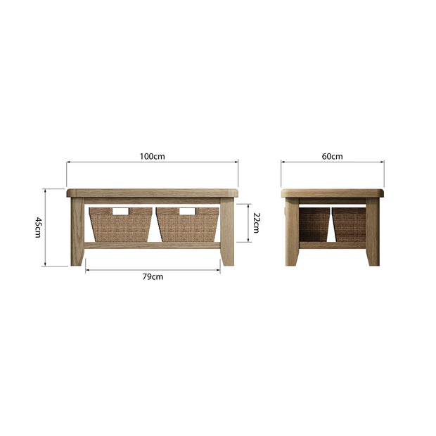 Howten Standard Coffee Table - The Oak Bed Store