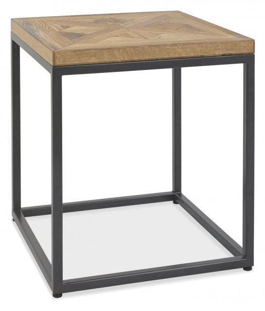 Indy Rustic Oak Lamp Table - The Oak Bed Store
