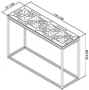Indy Rustic Oak Narrow Console Table - The Oak Bed Store