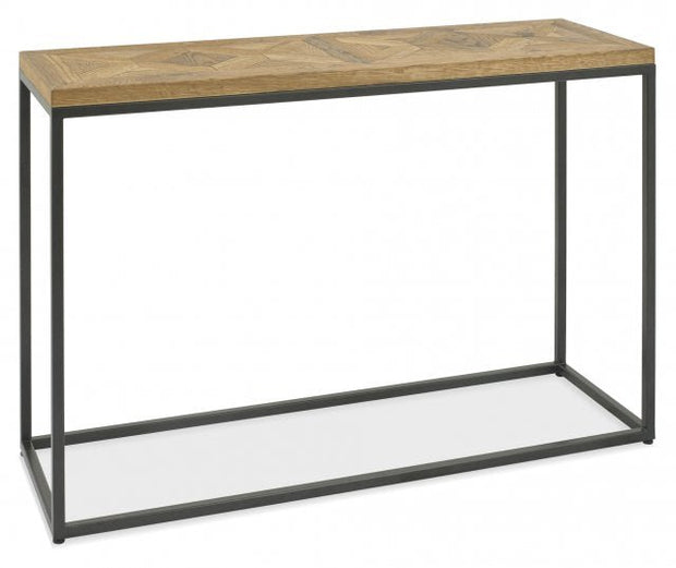 Indy Rustic Oak Standard Console Table - The Oak Bed Store