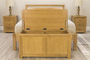 Kensington Natural Oak Blanket Box - The Oak Bed Store