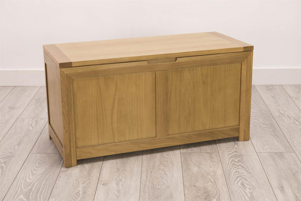 Kensington Natural Oak Blanket Box - The Oak Bed Store